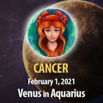 Cancer - Venus in Aquarius Horoscope