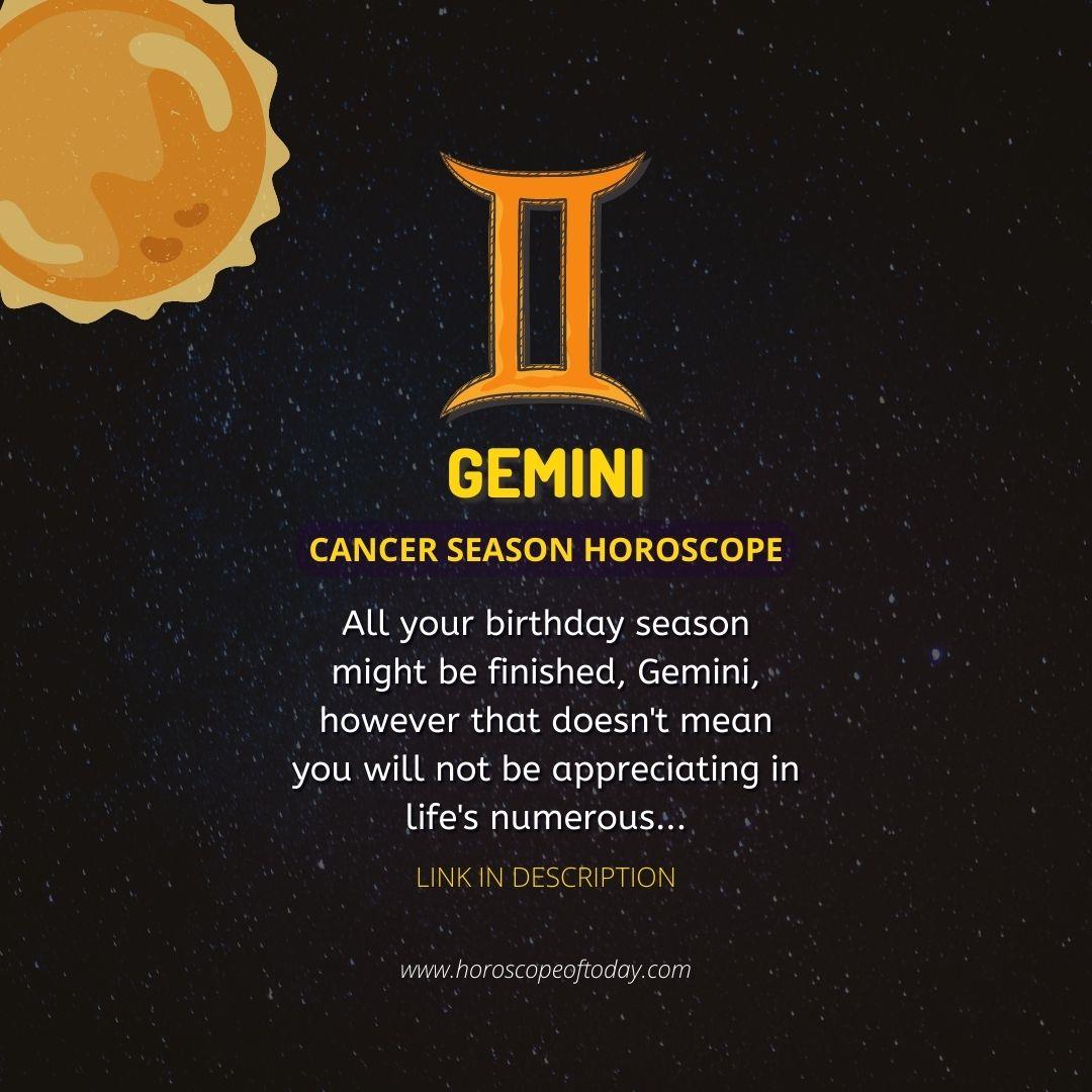 Gemini - Sun in Cancer Horoscope