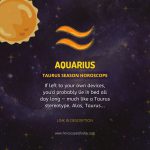 Aquarius - Sun in Taurus Horoscope