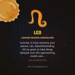 Leo - Sun in Cancer Horoscope