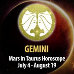 Gemini - Mars in Taurus Horoscope