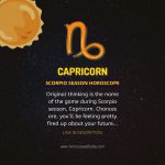 Capricorn - Sun in Scorpio Season Horoscope