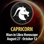 Capricorn - Mars in Libra Horoscope