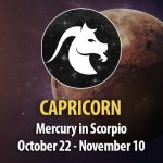 Capricorn - Mercury in Scorpio Horoscope