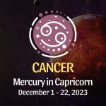 Cancer - Mercury in Capricorn Horoscope