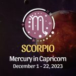 Scorpio - Mercury in Capricorn Horoscope
