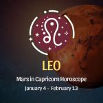Leo - Mars in Capricorn Horoscope