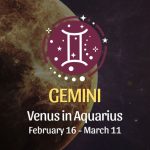 Gemini - Venus in Aquarius Horoscope