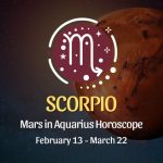Scorpio - Mars in Aquarius Horoscope