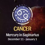 Cancer: Mercury in Sagittarius Horoscope- December 11, 2025